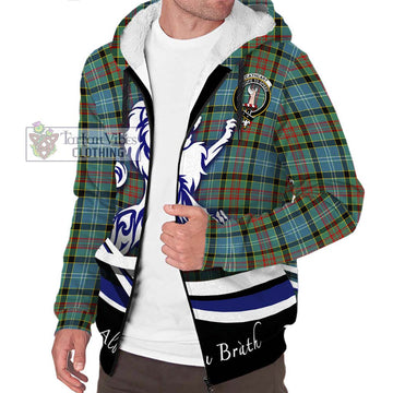 Cathcart Tartan Sherpa Hoodie with Alba Gu Brath Regal Lion Emblem