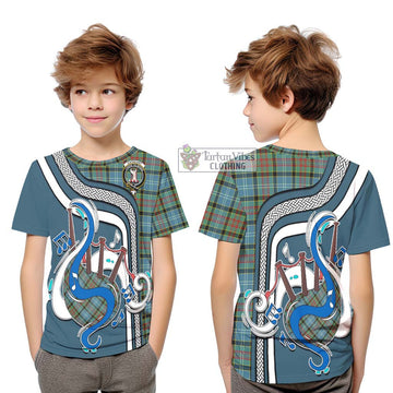 Cathcart Tartan Kid T-Shirt with Epic Bagpipe Style