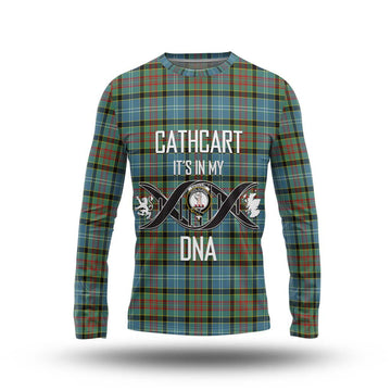 Cathcart Tartan Long Sleeve T-Shirt with Family Crest DNA In Me Style