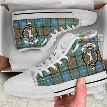 Cathcart Tartan High Top Shoes with Family Crest