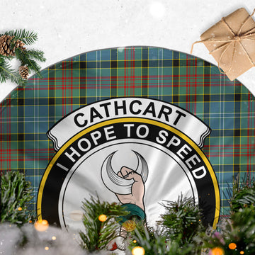 Cathcart Tartan Christmas Tree Skirt with Family Crest