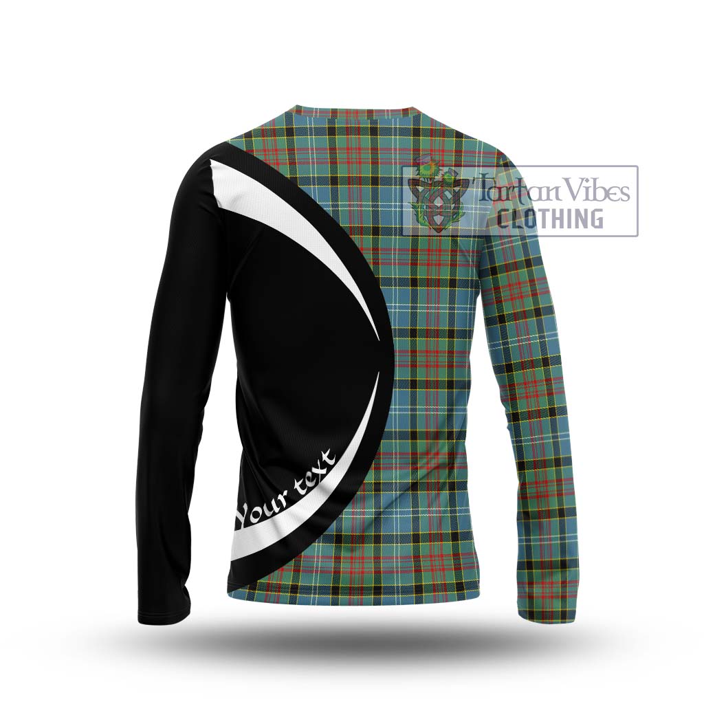 Cathcart Tartan Long Sleeve T-Shirt with Family Crest Circle Style - Tartan Vibes Clothing