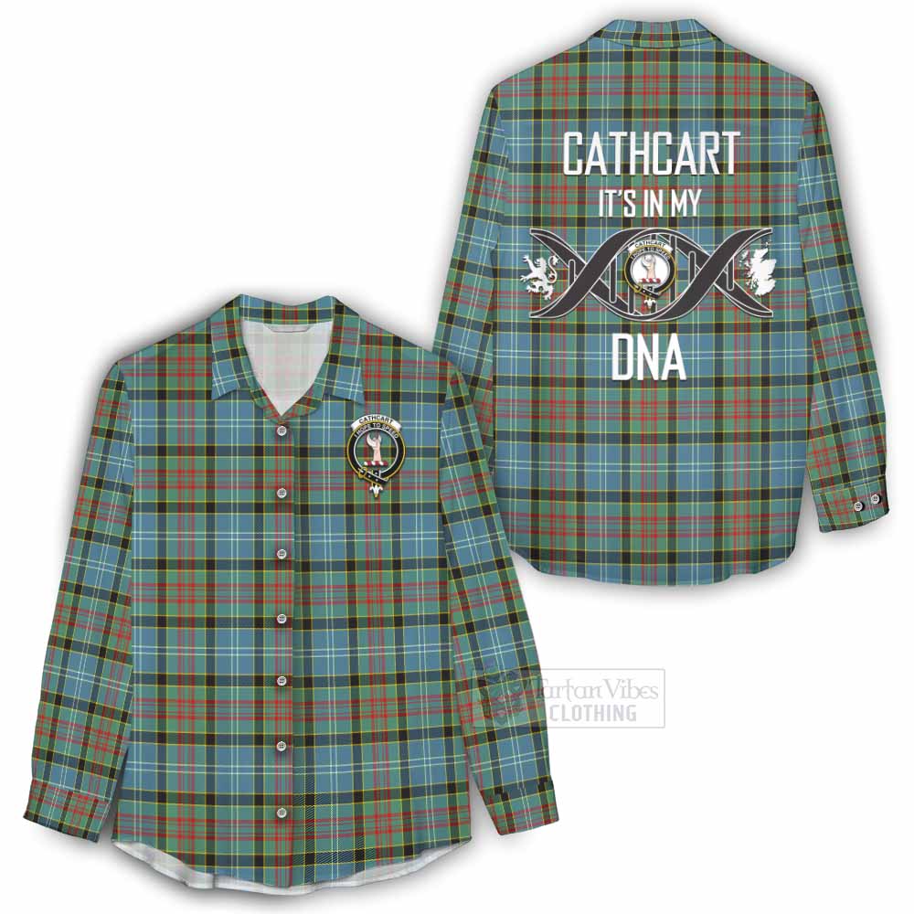 Tartan Vibes Clothing Cathcart Tartan Women's Casual Shirt with Family Crest DNA In Me Style