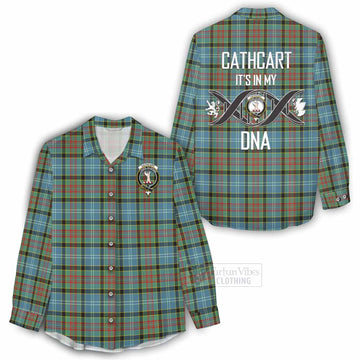 Cathcart Tartan Women's Casual Shirt with Family Crest DNA In Me Style