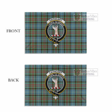 Cathcart Tartan House Flag with Family Crest