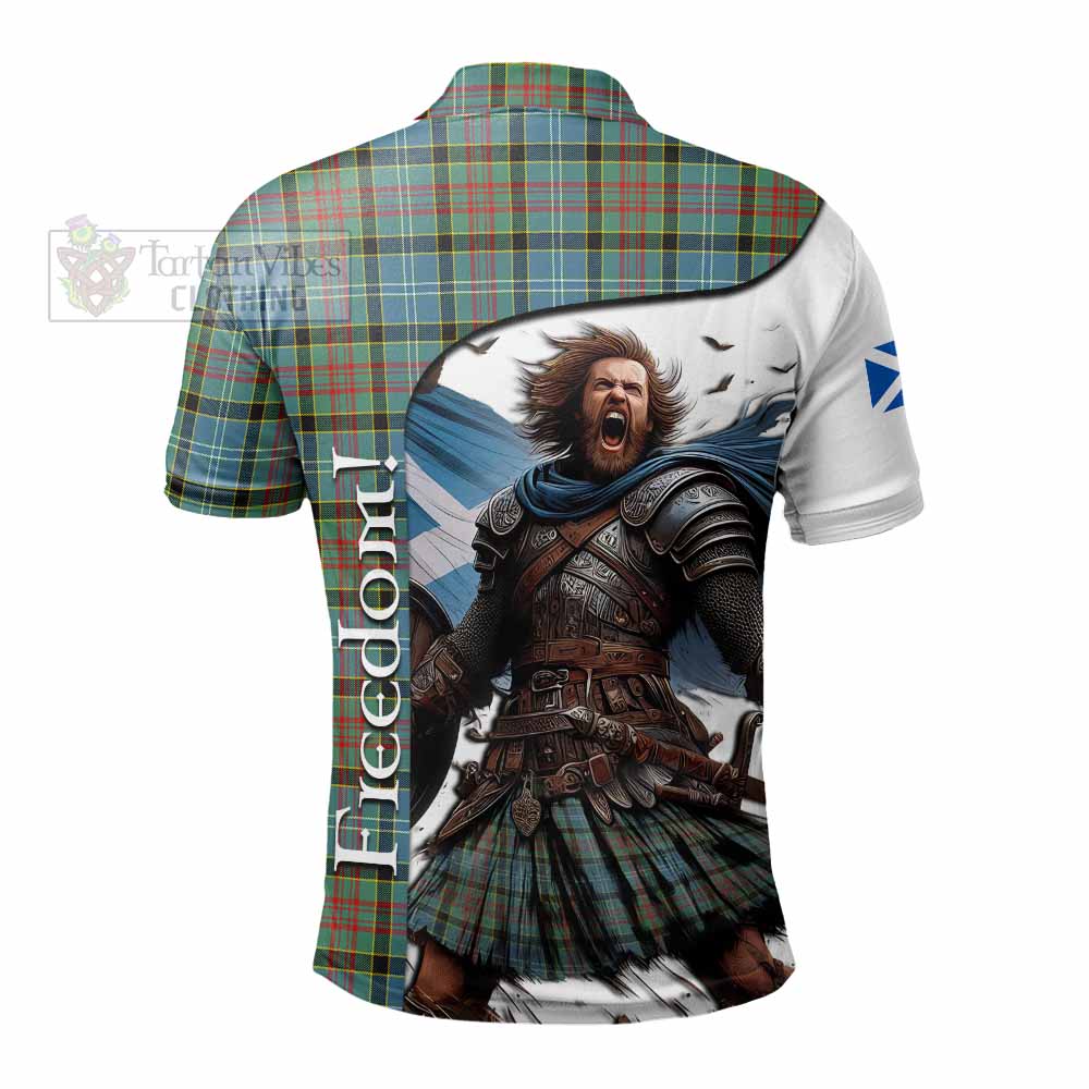 Tartan Vibes Clothing Cathcart Crest Tartan Polo Shirt Inspired by the Freedom of Scottish Warrior