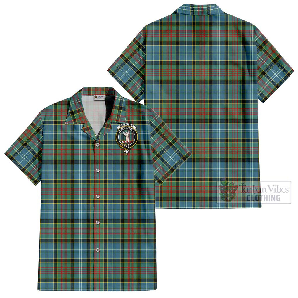 Cathcart Tartan Cotton Hawaiian Shirt with Family Crest Kid - Tartan Vibes Clothing