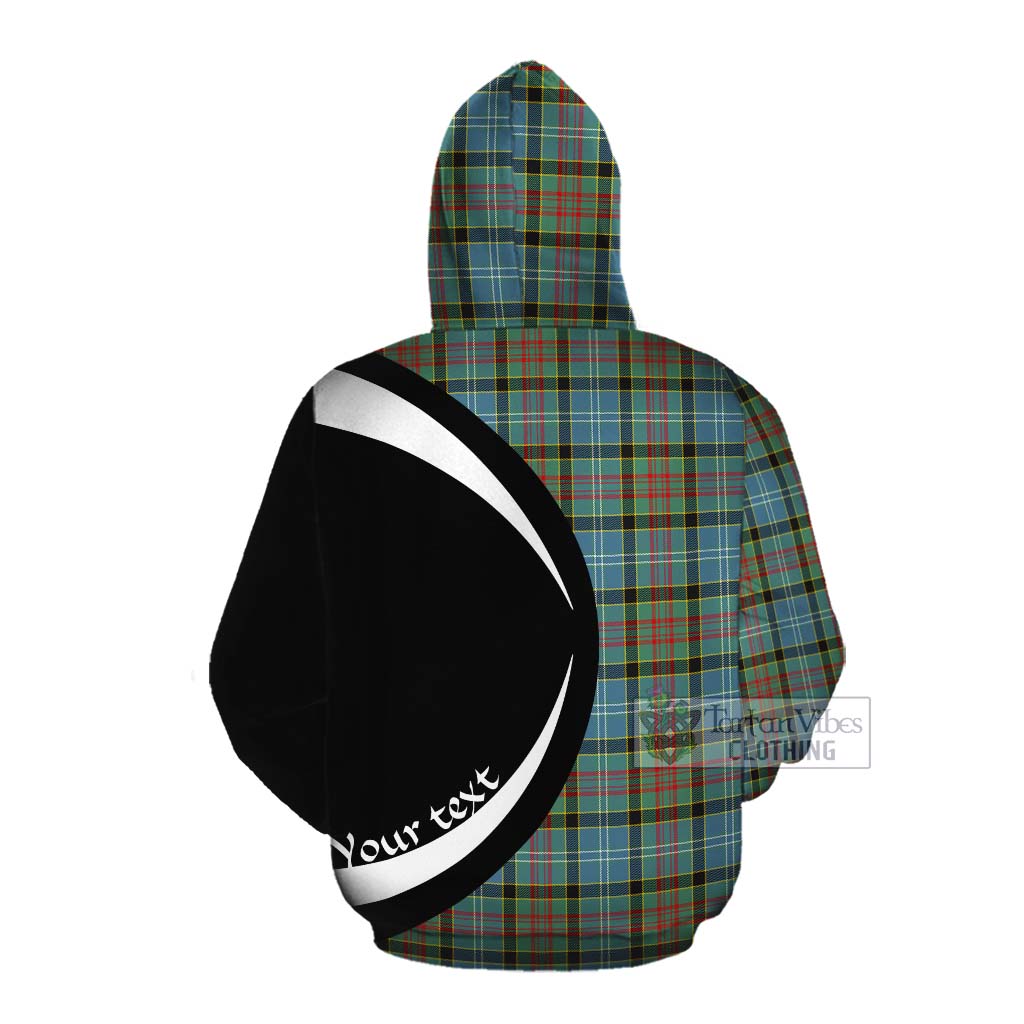 Tartan Vibes Clothing Cathcart Tartan Cotton Hoodie with Family Crest Circle Style