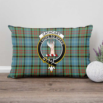 Cathcart Tartan Pillow Cover with Family Crest