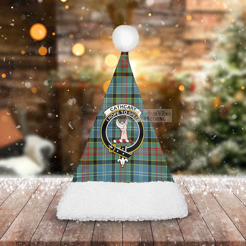 Tartan Vibes Clothing Cathcart Tartan Christmas Santa Hats with Family Crest