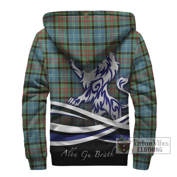 Cathcart Tartan Sherpa Hoodie with Alba Gu Brath Regal Lion Emblem