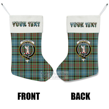 Cathcart Tartan Family Crest Christmas Stocking with Personalized Text