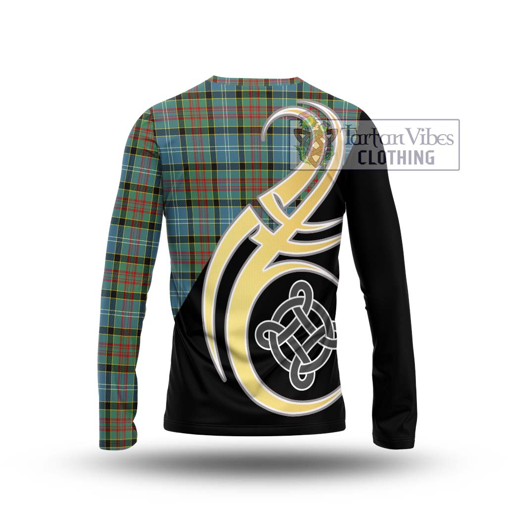 Cathcart Tartan Long Sleeve T-Shirt with Family Crest and Celtic Symbol Style - Tartan Vibes Clothing