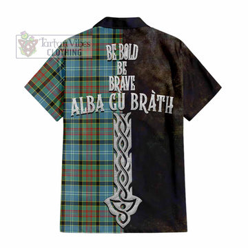 Cathcart Tartan Family Crest Hawaiian Shirt Alba Gu Brath Be Brave Lion Ancient Style - Tartan Vibes Clothing