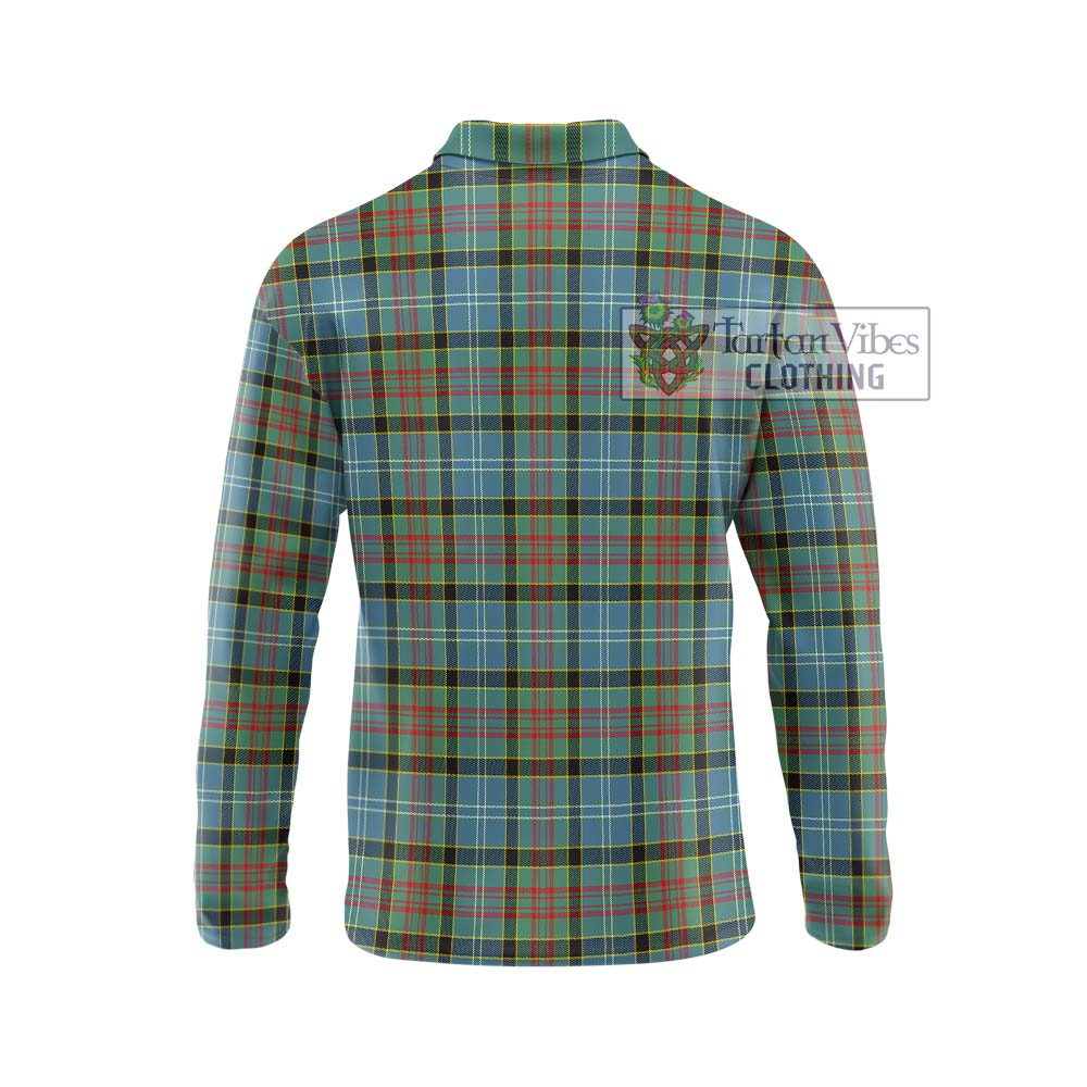 Cathcart Tartan Long Sleeve Polo Shirt with Family Crest DNA In Me Style - Tartanvibesclothing Shop