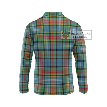 Cathcart Tartan Long Sleeve Polo Shirt with Family Crest DNA In Me Style