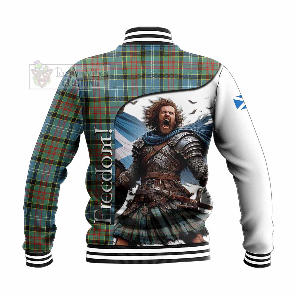 Tartan Vibes Clothing Cathcart Crest Tartan Baseball Jacket Inspired by the Freedom of Scottish Warrior