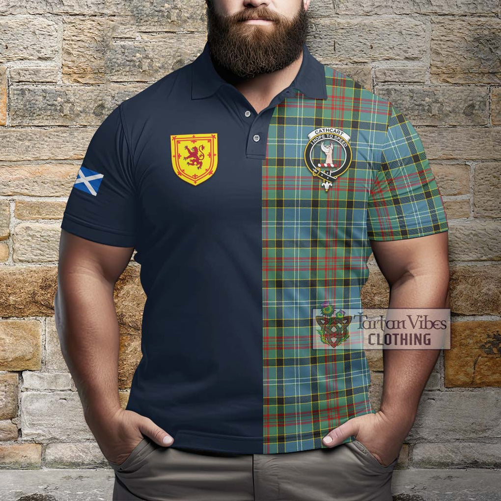 Tartan Vibes Clothing Cathcart Tartan Polo Shirt with Scottish Lion Royal Arm Half Style