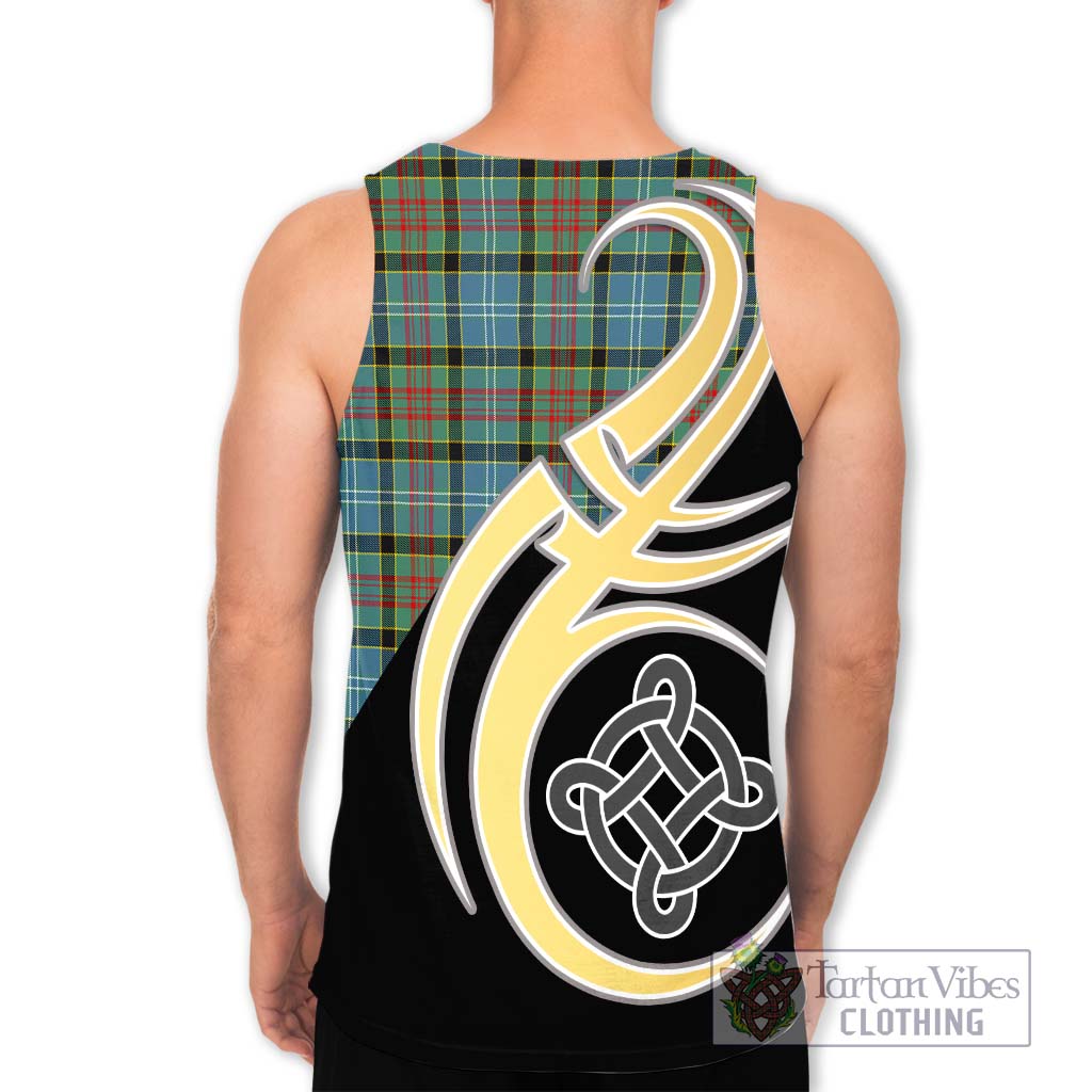 Cathcart Tartan Men's Tank Top with Family Crest and Celtic Symbol Style - Tartan Vibes Clothing