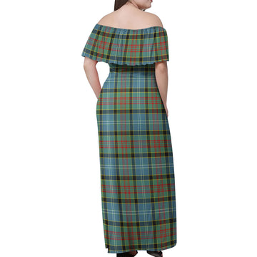 Cathcart Tartan Off Shoulder Long Dress