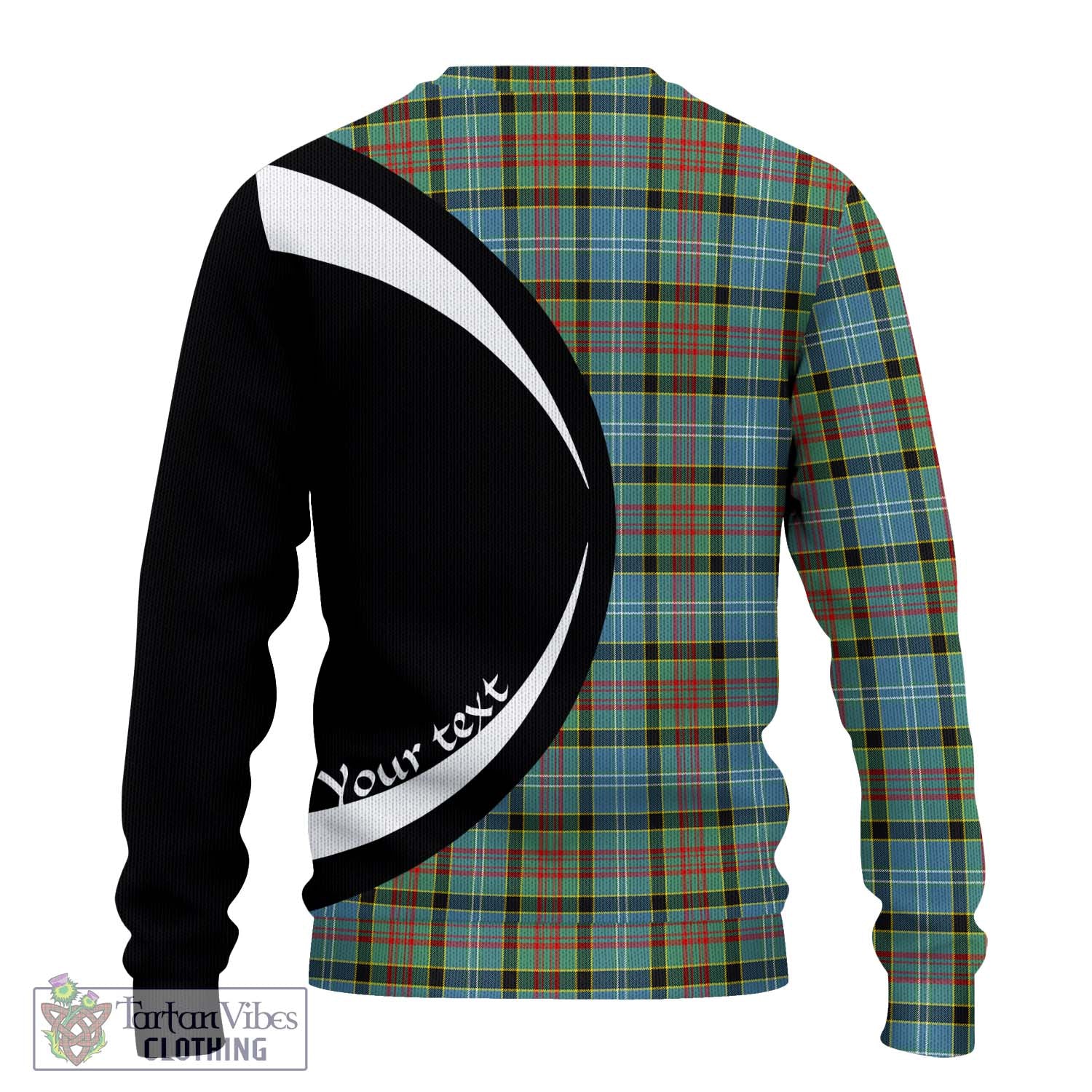 Cathcart Tartan Ugly Sweater with Family Crest Circle Style - Tartan Vibes Clothing