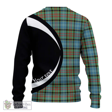 Cathcart Tartan Knitted Sweater with Family Crest Circle Style