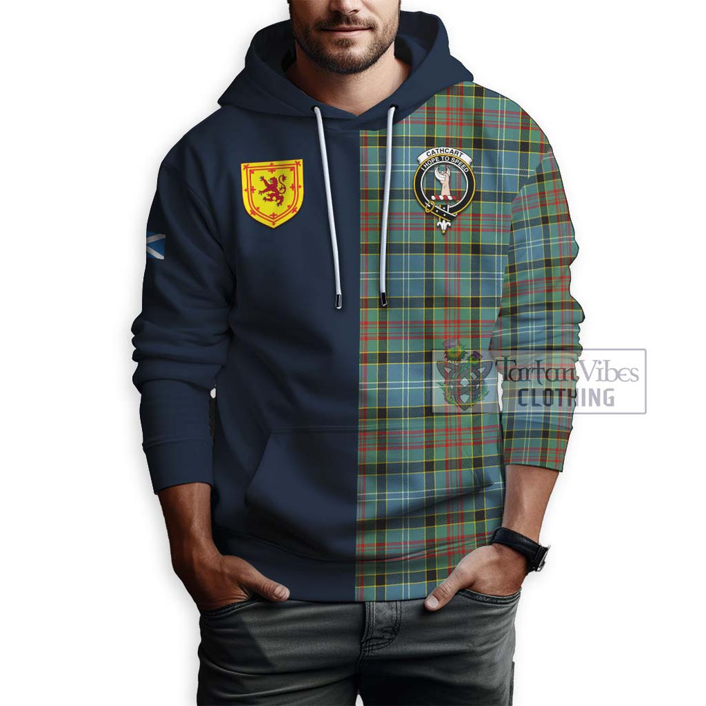 Tartan Vibes Clothing Cathcart Tartan Hoodie with Scottish Lion Royal Arm Half Style