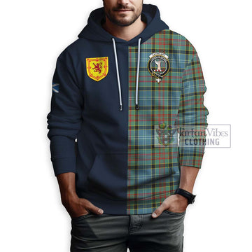 Cathcart Tartan Hoodie Alba with Scottish Lion Royal Arm Half Style