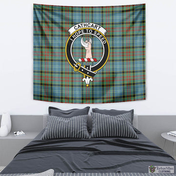 Cathcart Tartan Tapestry Wall Hanging and Home Decor for Room with Family Crest