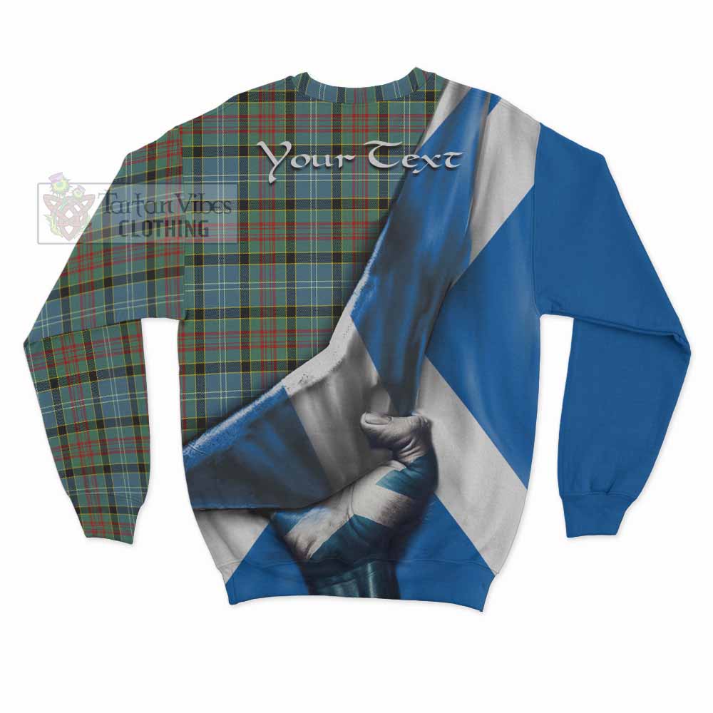 Tartan Vibes Clothing Cathcart Tartan Sweatshirt with Family Crest Scotland Patriotic Style