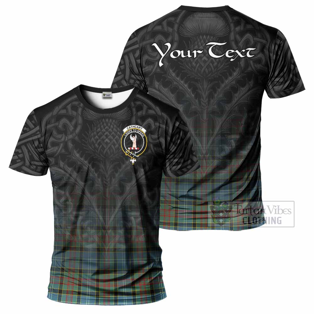 Tartan Vibes Clothing Cathcart Tartan T-Shirt with Family Crest Celtic Thistle Vibes