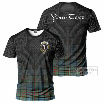 Cathcart Tartan T-Shirt with Family Crest Celtic Thistle Vibes