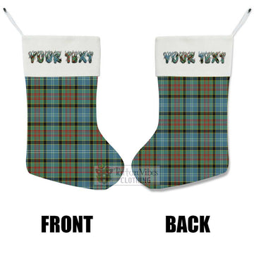 Cathcart Tartan Christmas Stocking with Personalized Text