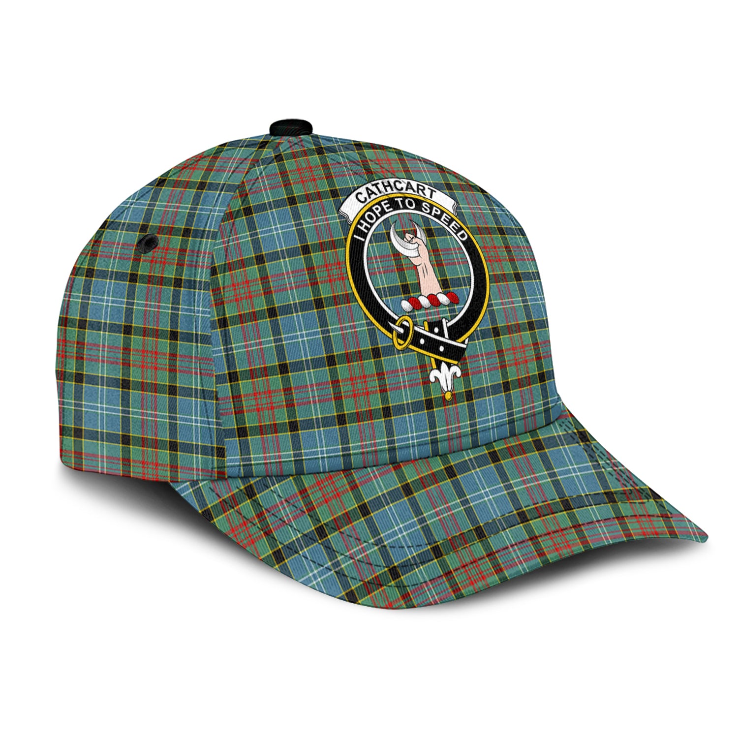 cathcart-tartan-classic-cap-with-family-crest