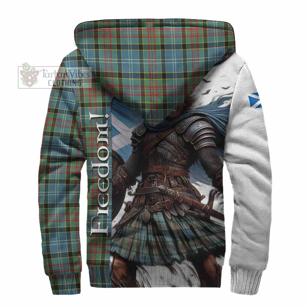 Tartan Vibes Clothing Cathcart Crest Tartan Sherpa Hoodie Inspired by the Freedom of Scottish Warrior