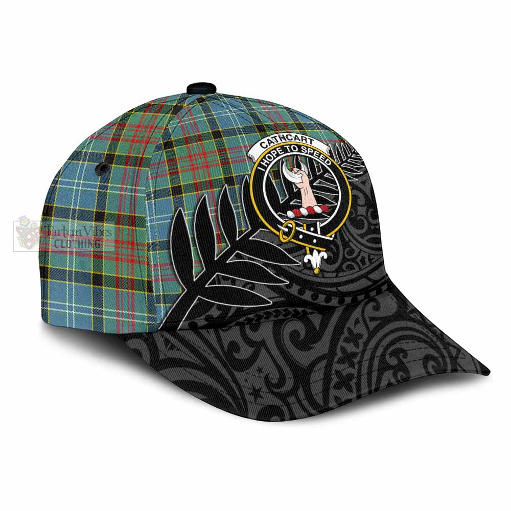 Tartan Vibes Clothing Cathcart Tartan Classic Cap with New Zealand Silver Fern Half Style