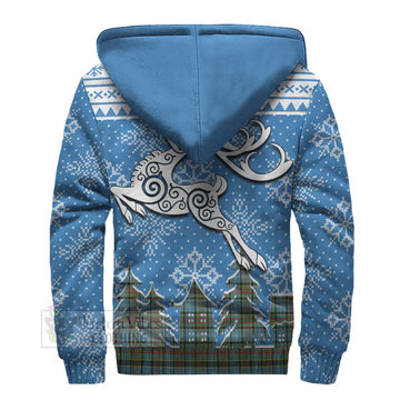 Cathcart Clan Christmas Sherpa Hoodie Celtic Reindeer Style