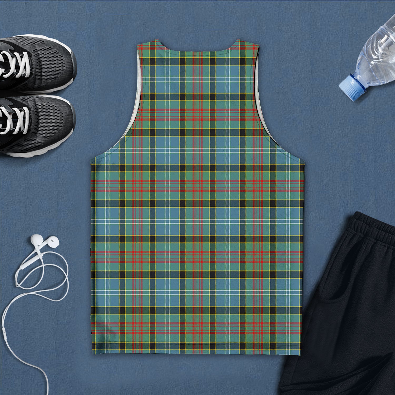 cathcart-tartan-mens-tank-top-with-family-crest