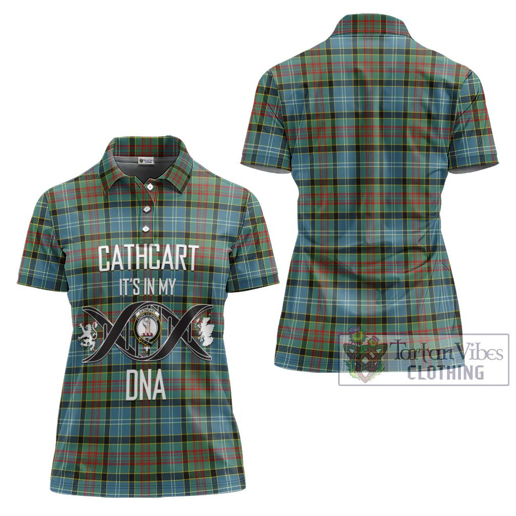 Cathcart Tartan Women's Polo Shirt with Family Crest DNA In Me Style - Tartanvibesclothing Shop