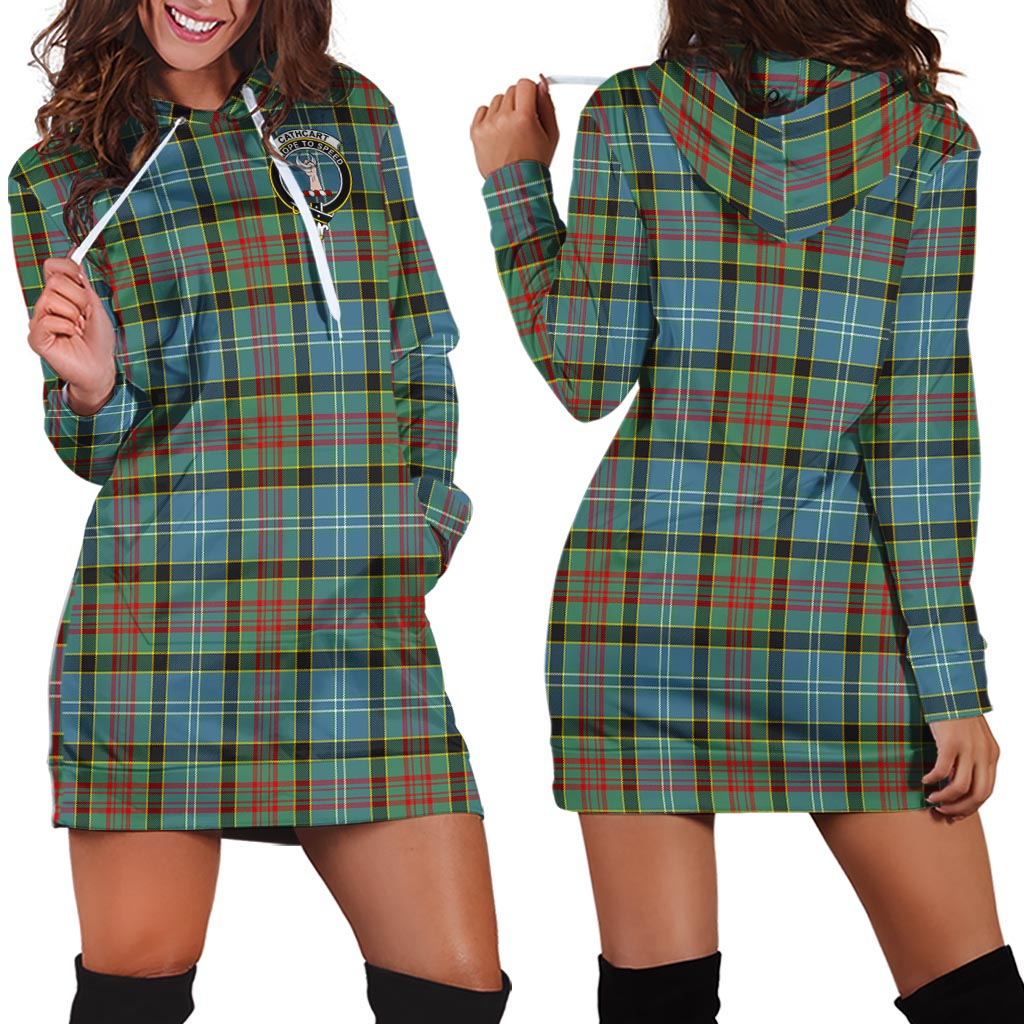 Cathcart Tartan Hoodie Dress with Family Crest - Tartan Vibes Clothing