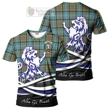 Cathcart Tartan Cotton T-shirt with Alba Gu Brath Regal Lion Emblem