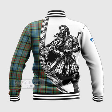 Cathcart Tartan Clan Crest Baseball Jacket with Highlander Warrior Celtic Style