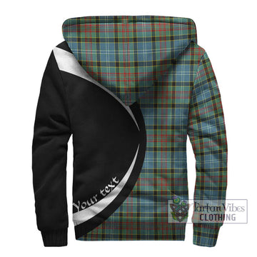 Cathcart Tartan Sherpa Hoodie with Family Crest Circle Style