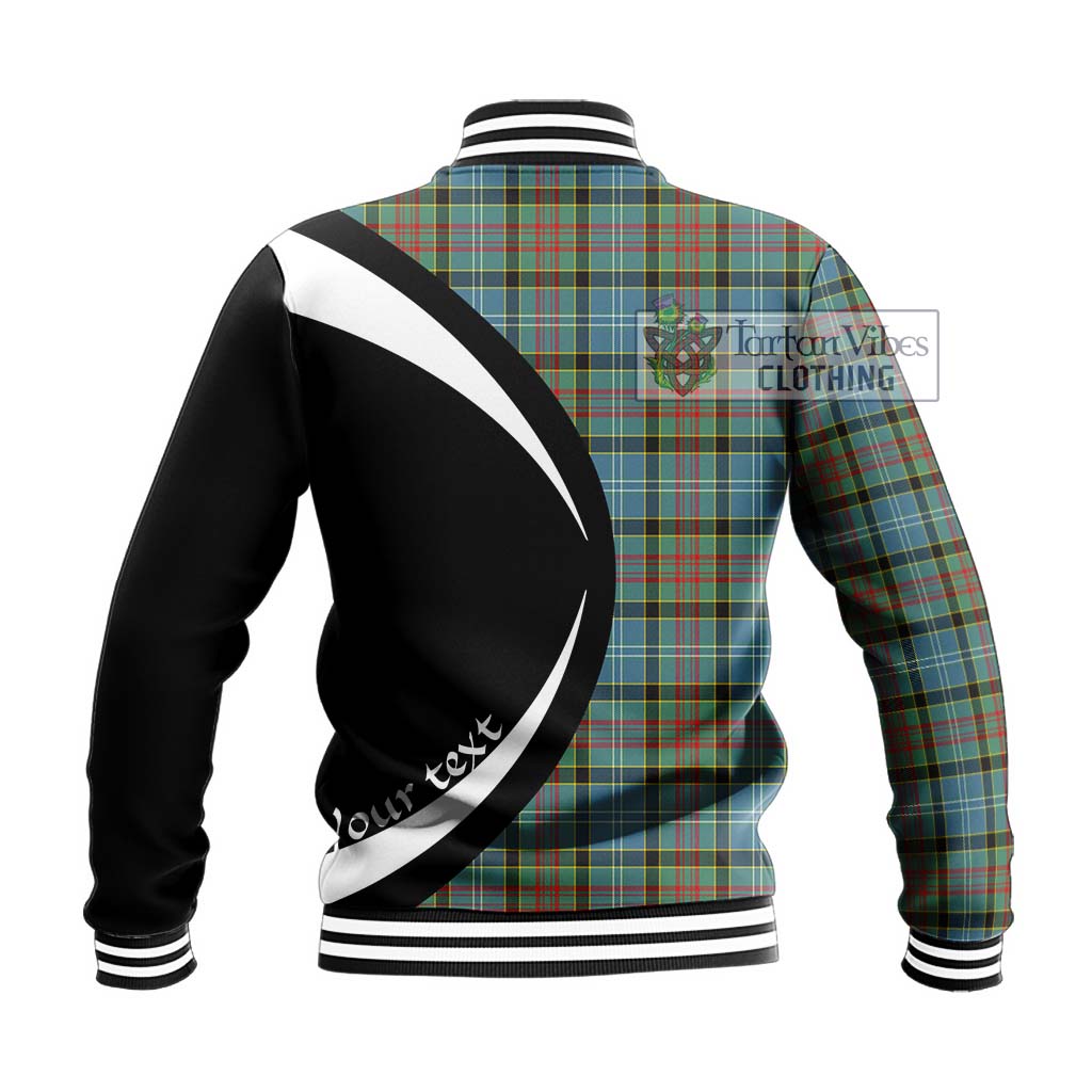 Cathcart Tartan Baseball Jacket with Family Crest Circle Style - Tartan Vibes Clothing