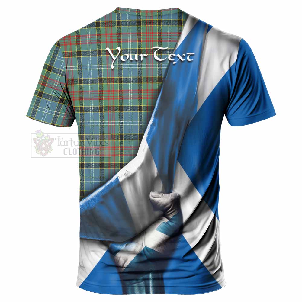 Tartan Vibes Clothing Cathcart Tartan T-Shirt with Family Crest Scotland Patriotic Style