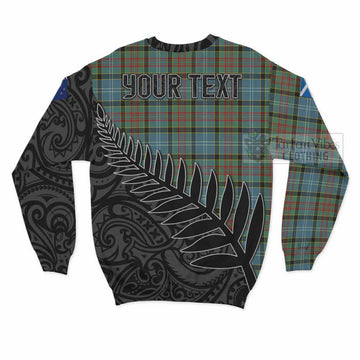 Cathcart Crest Tartan Sweatshirt with New Zealand Silver Fern Half Style