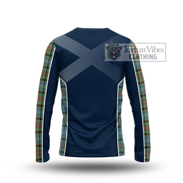 Cathcart Tartan Long Sleeve T-Shirt with Family Crest and Lion Rampant Vibes Sport Style