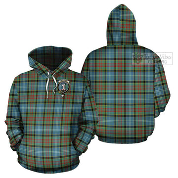 Cathcart Tartan Cotton Hoodie with Family Crest