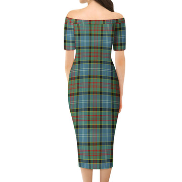 Cathcart Tartan Off Shoulder Lady Dress