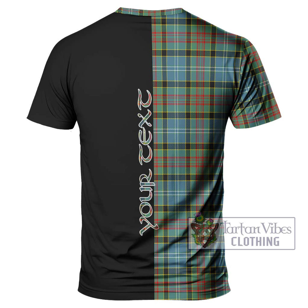 Cathcart Tartan T-Shirt with Family Crest and Half Of Me Style - Tartanvibesclothing Shop